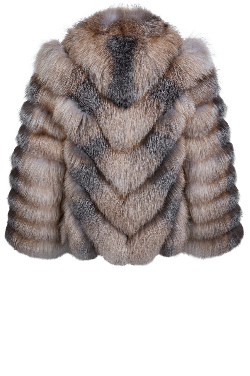 Pinto Ranch Tri-Colored Fox Fur Jacket