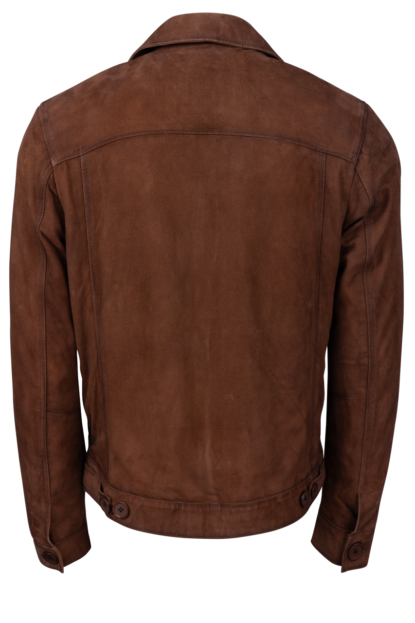 Pinto Ranch Brown Suede Button Up Jacket