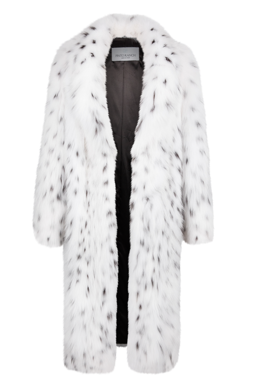 Pinto Ranch Long White Lynx Coat