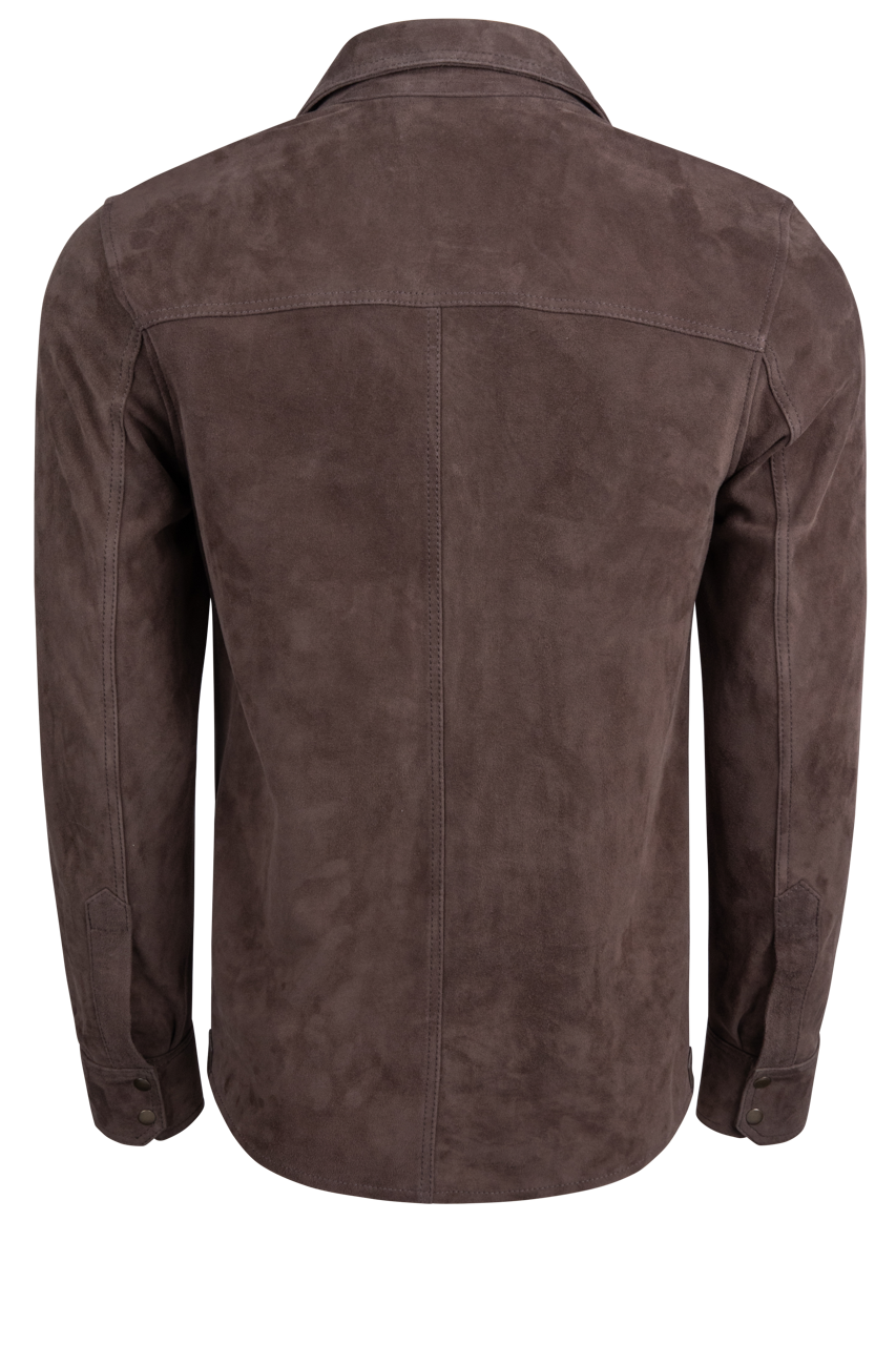 Pinto Ranch Brown Suede Shirt Jacket