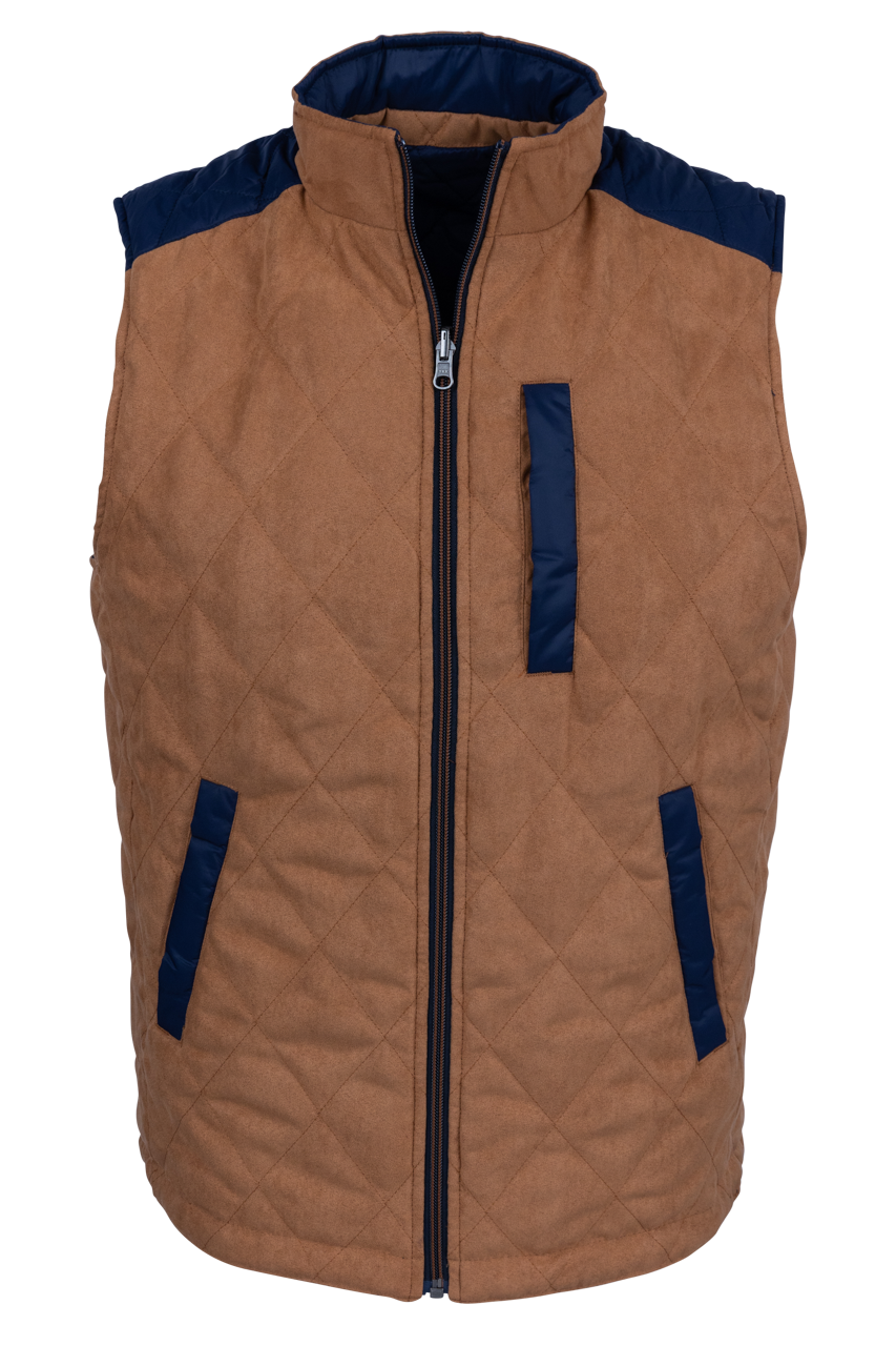 Madison Creek High Point Reversible Vest - Brown/Navy