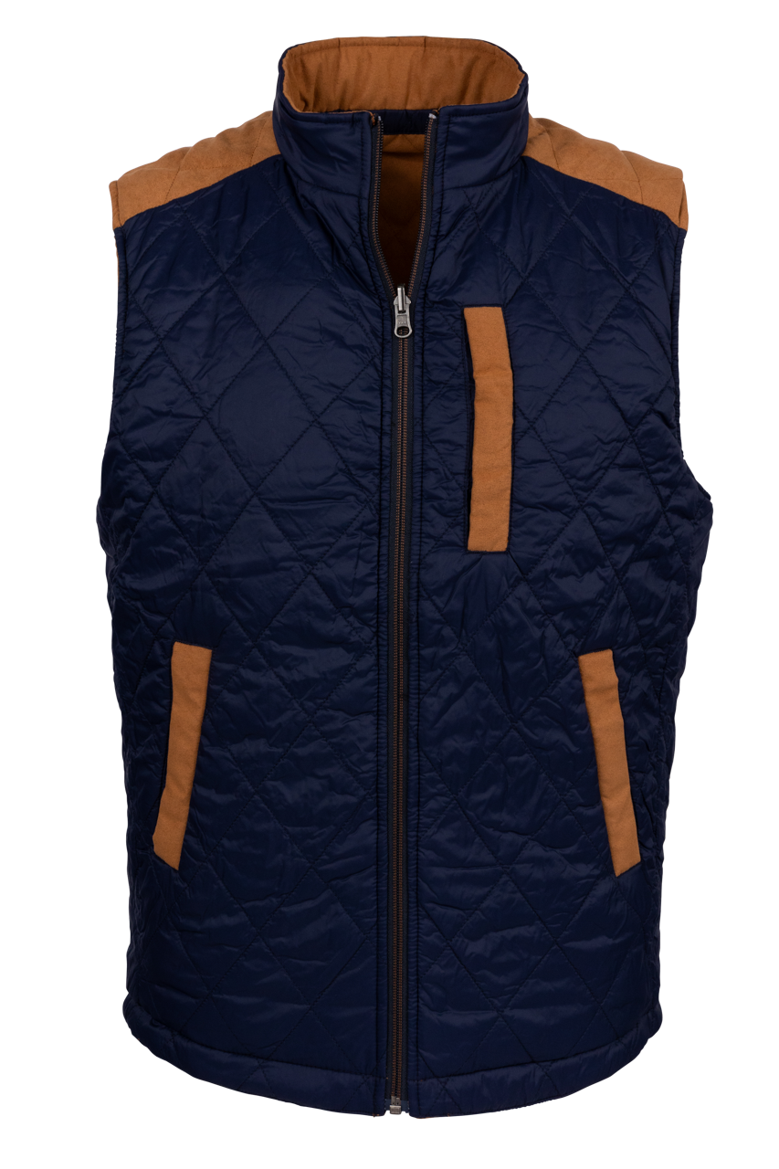 Madison Creek High Point Reversible Vest - Brown/Navy