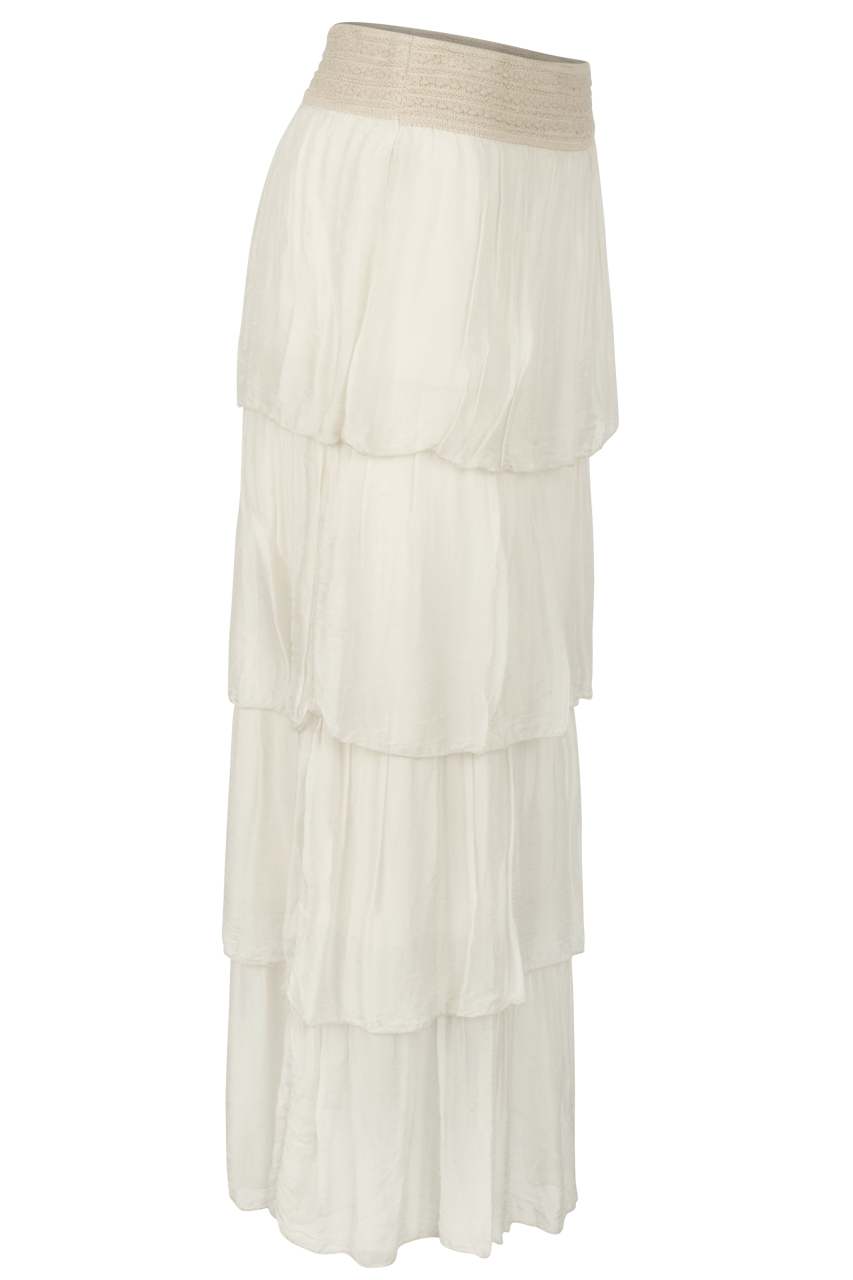 Gigi Silk Ruffle Skirt