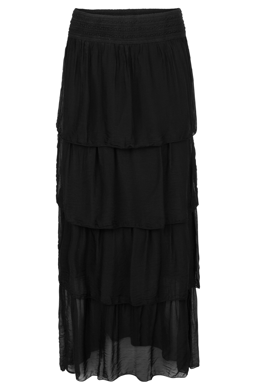 Gigi Silk Ruffle Skirt