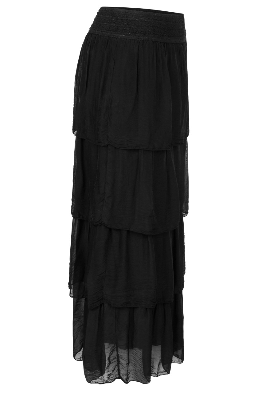 Gigi Silk Ruffle Skirt