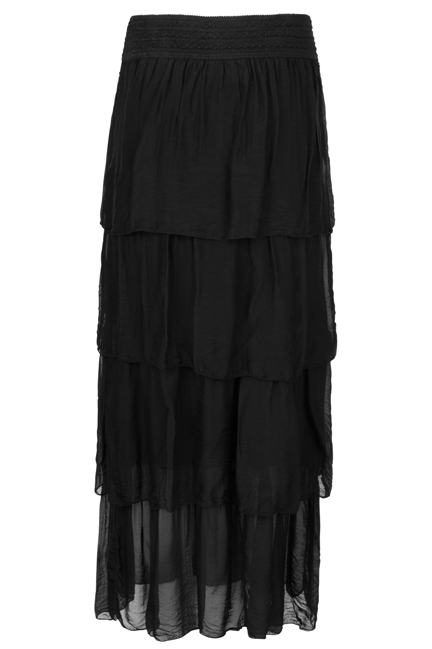 Gigi Silk Ruffle Skirt