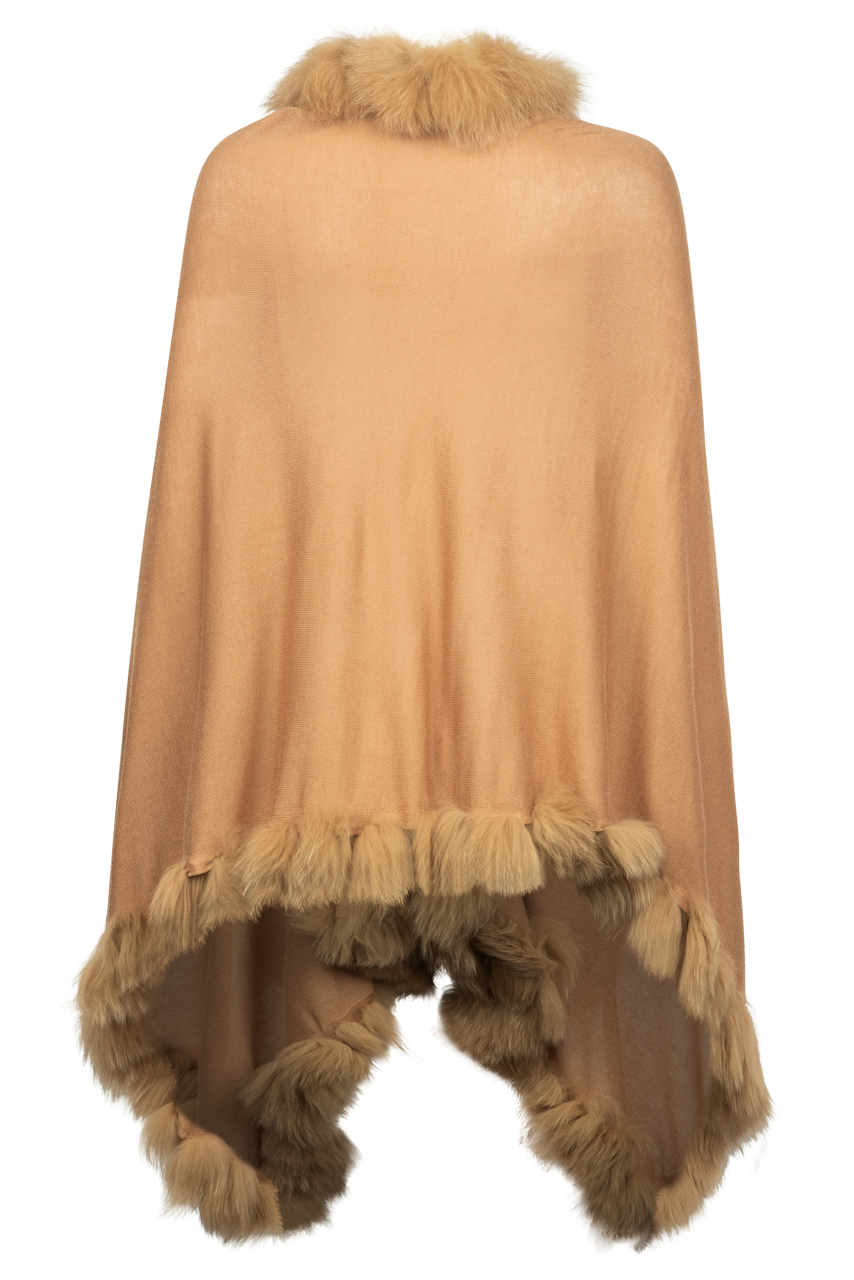 Dolce Cabo Cashmere & Fur Cape