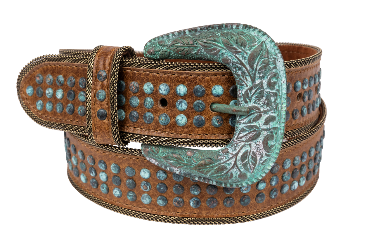 Streets Ahead Studded Lea Belt