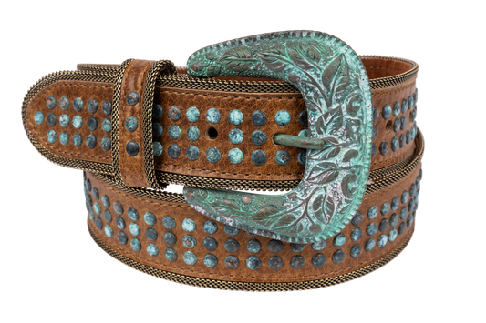 Streets Ahead Studded Lea Belt