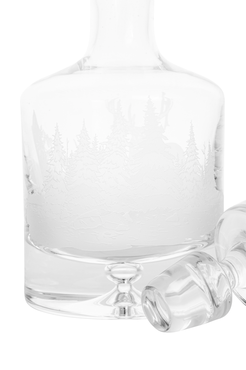 Evergreen Crystal Whitetail Decanter