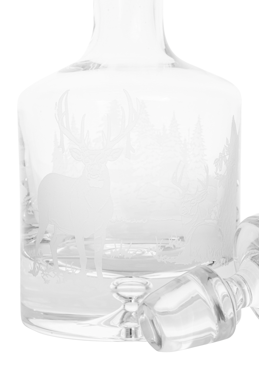 Evergreen Crystal Whitetail Decanter