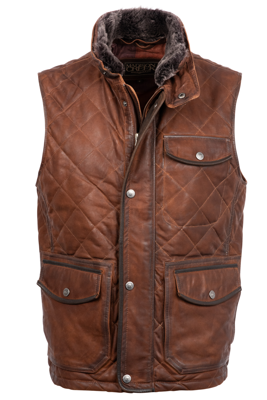 Madison Creek Bourbon Vail Waxed Suede Vest