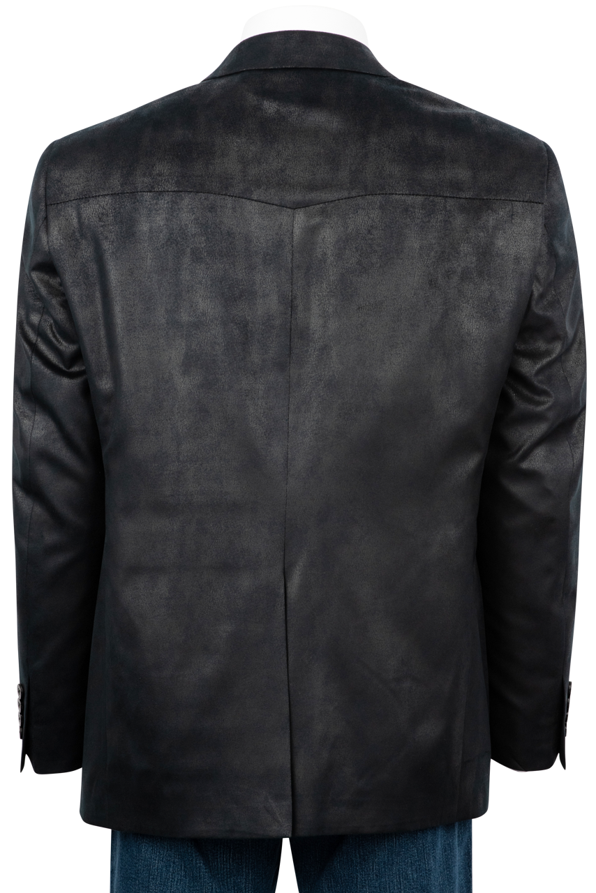 Pinto Ranch Black Leather Micro Fiber Sport Coat