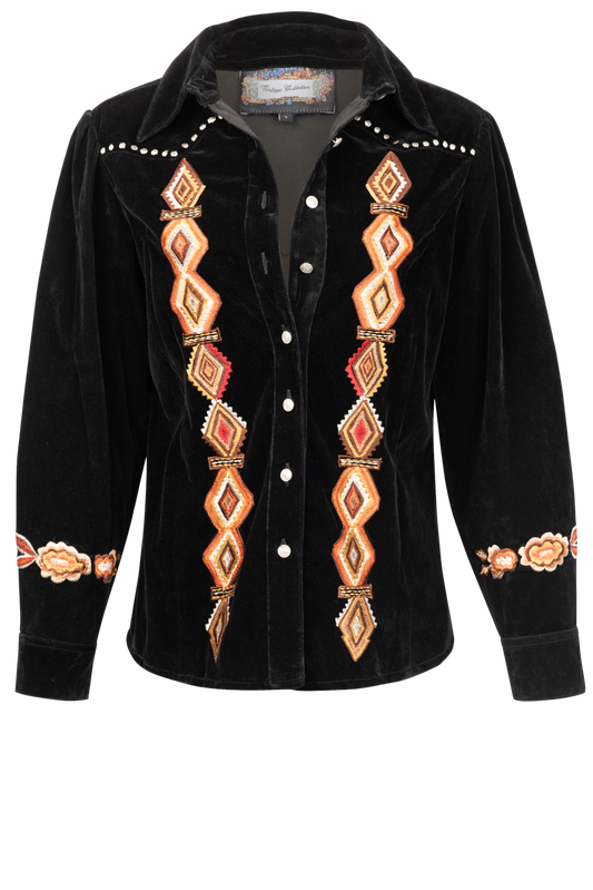 Vintage Collection Whiskey Studded Suede Shirt