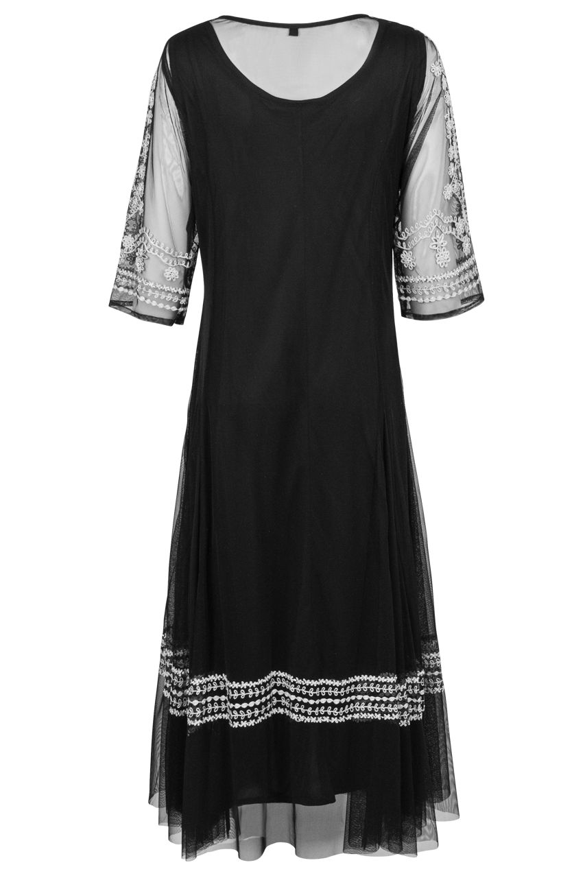 Vintage Collection Embroidered Mesh Maxi Dress