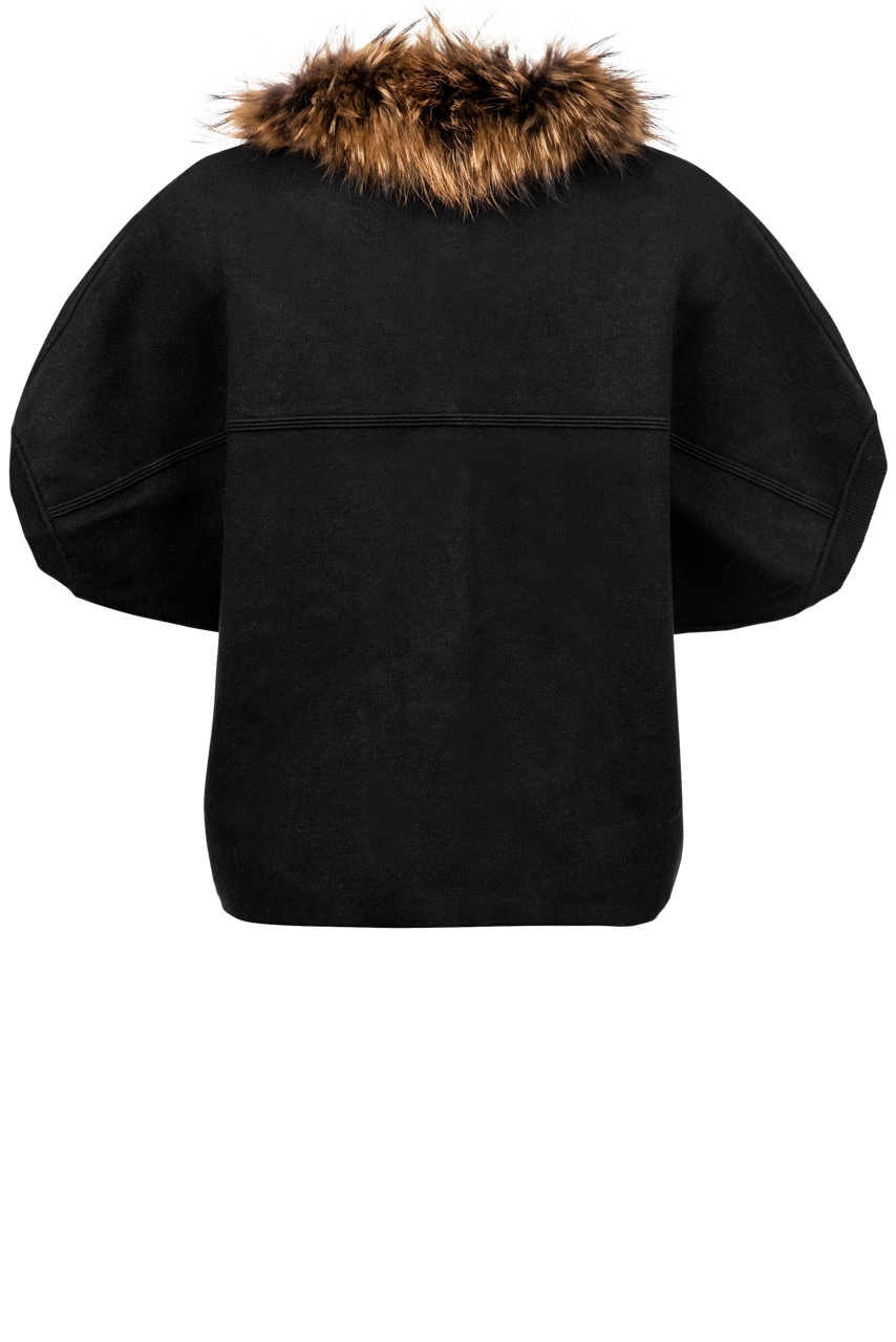Dolce Cabo Fur Trimmed Cardigan Top