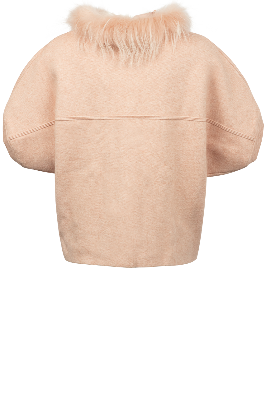 Dolce Cabo Fur Trimmed Cardigan Top