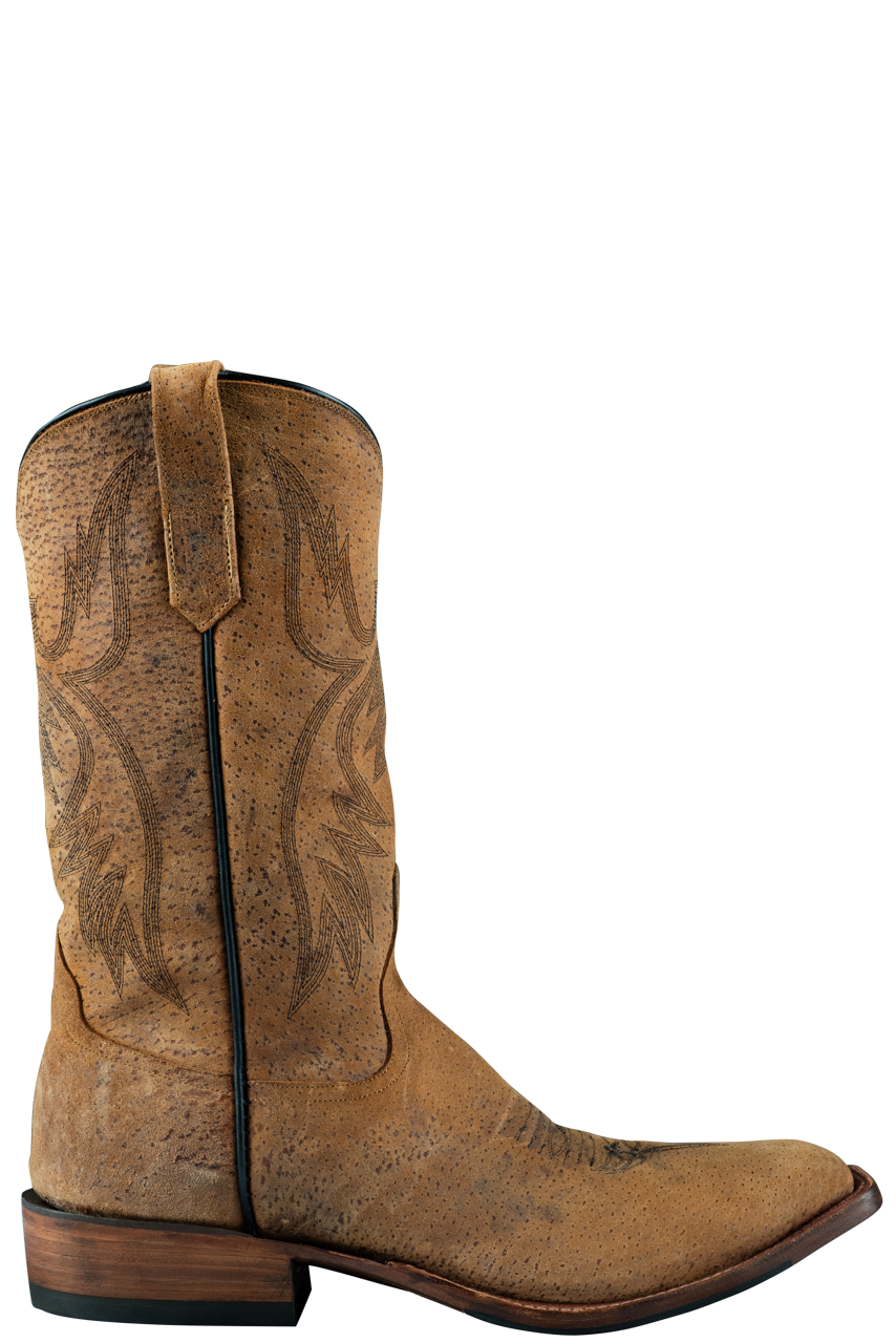 Rios of Mercedes Men s Texas Brown Feral Hog Cowboy Boots Pinto Ranch