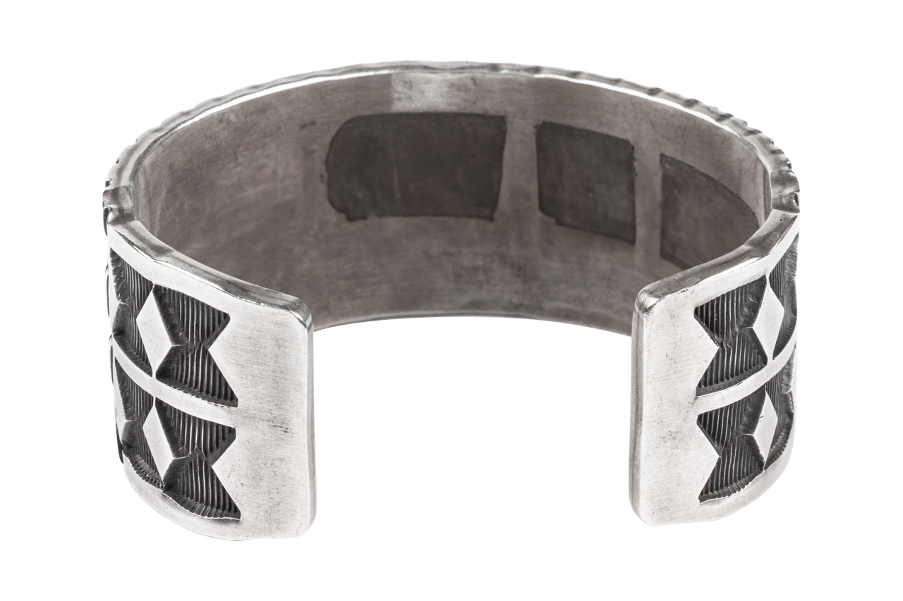 Engraved Silver Cuff Bracelet