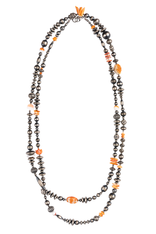 Navajo Pearl and Spiney Oyster Necklace