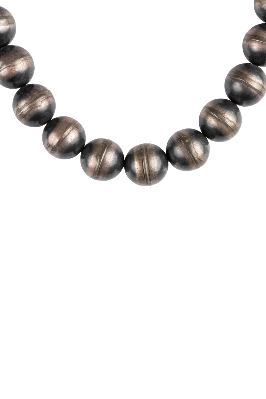 Large Silver Navajo Pearl Necklace