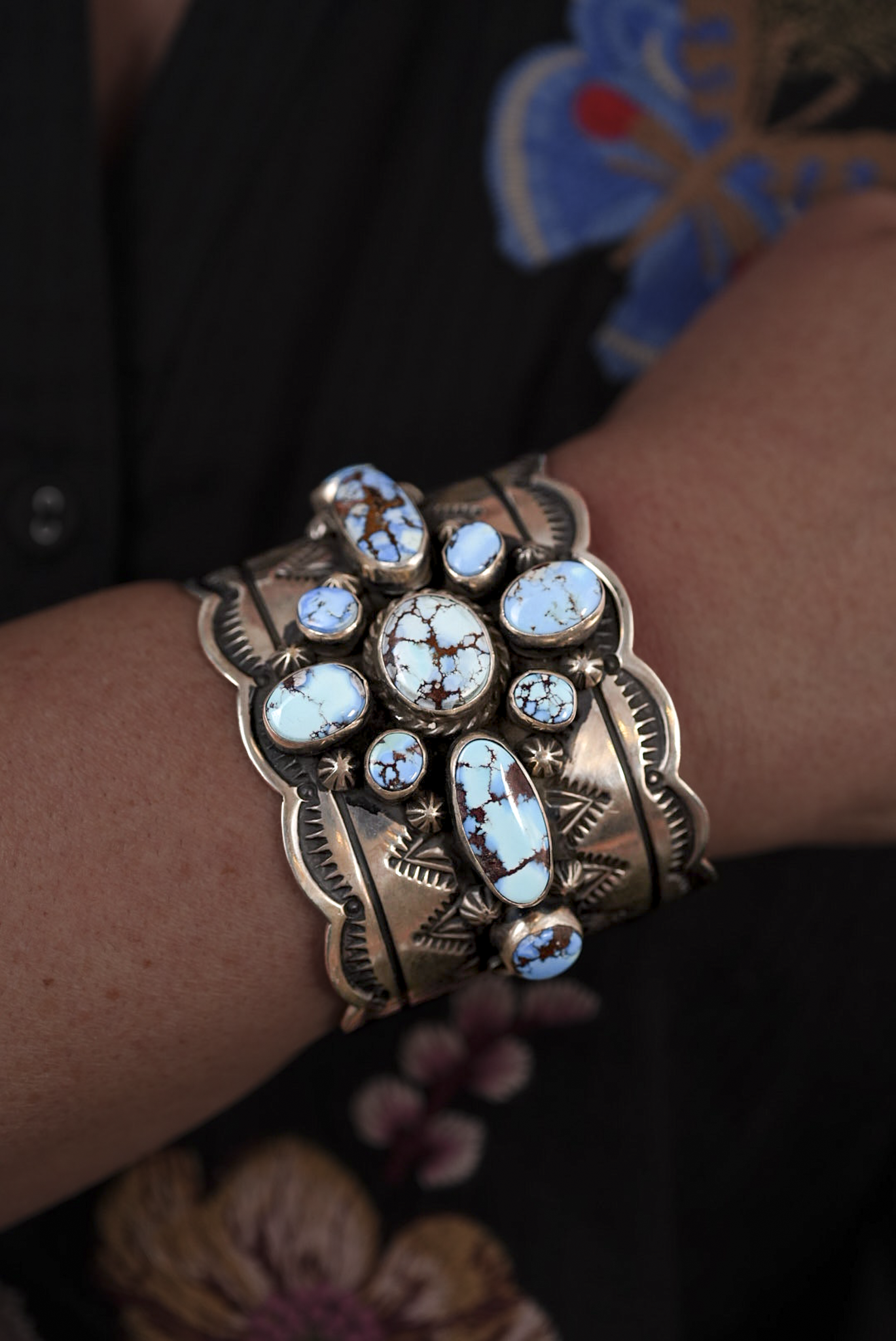 Chunky Golden Hills Turquoise Bracelet