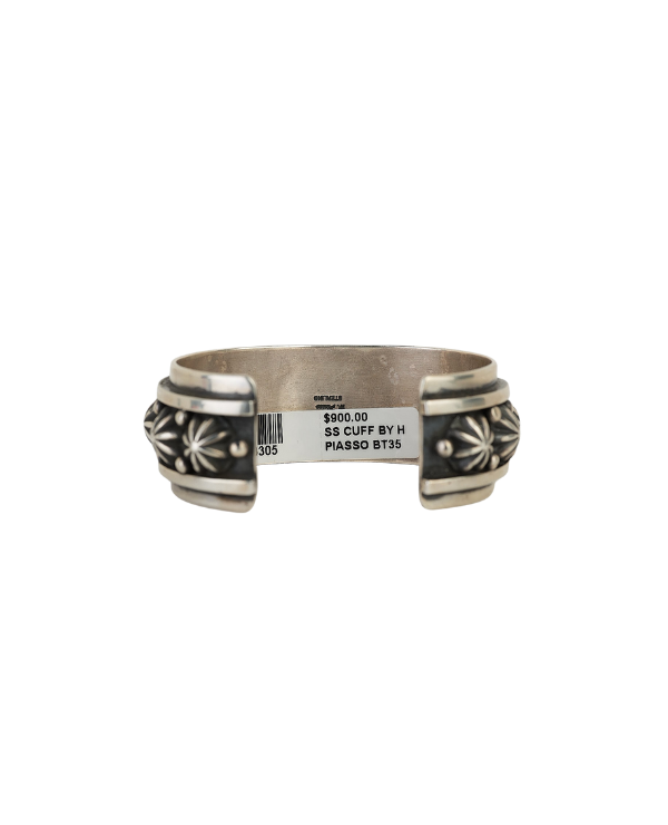 Chunky Engraved Silver Star Bracelet