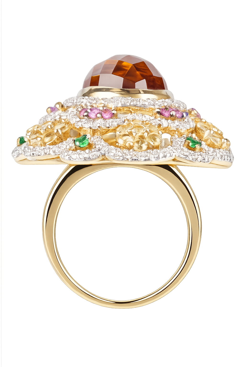 Yellow & Multi Gemstone Statement Ring