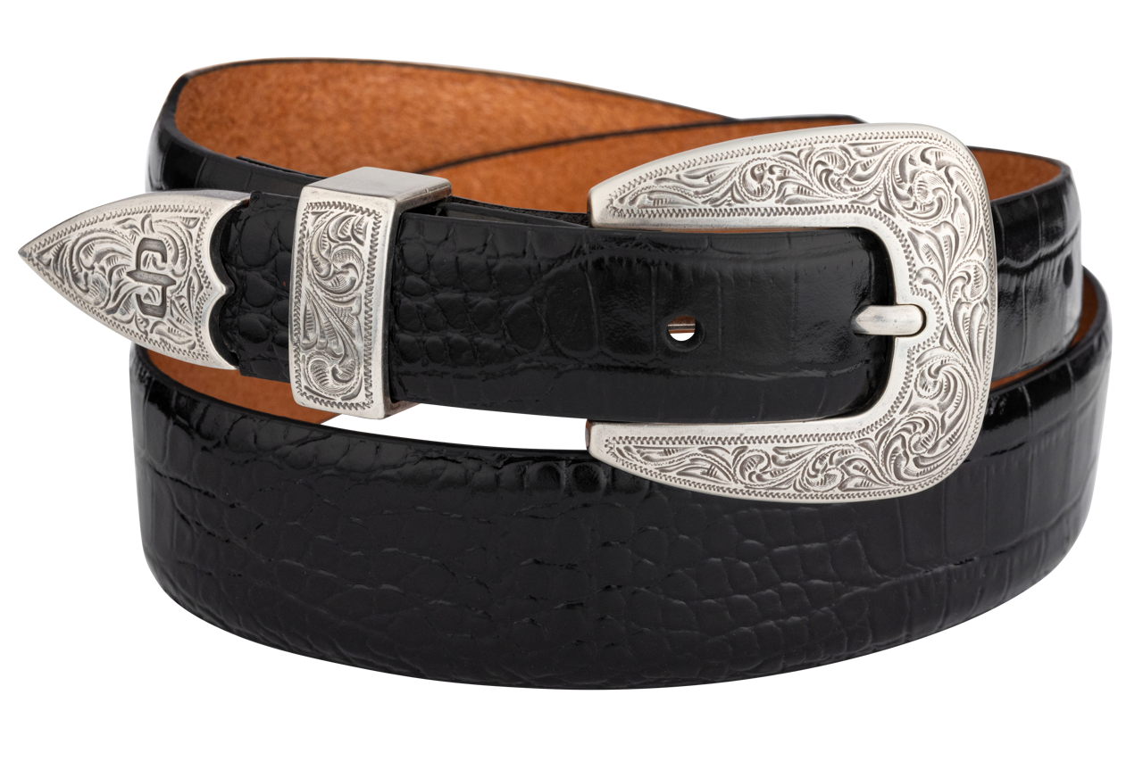 Stetson Women's Croco Print Tapered Belt