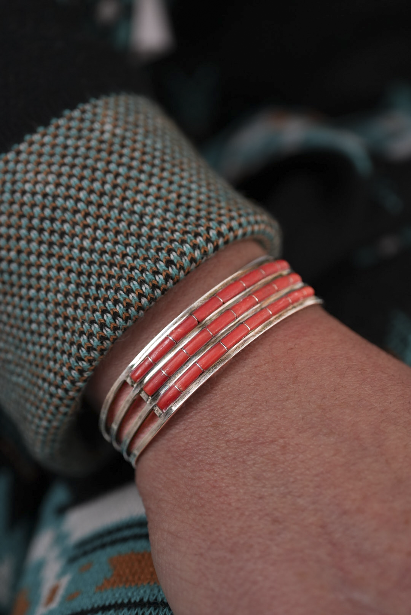 Navajo Coral Bracelet
