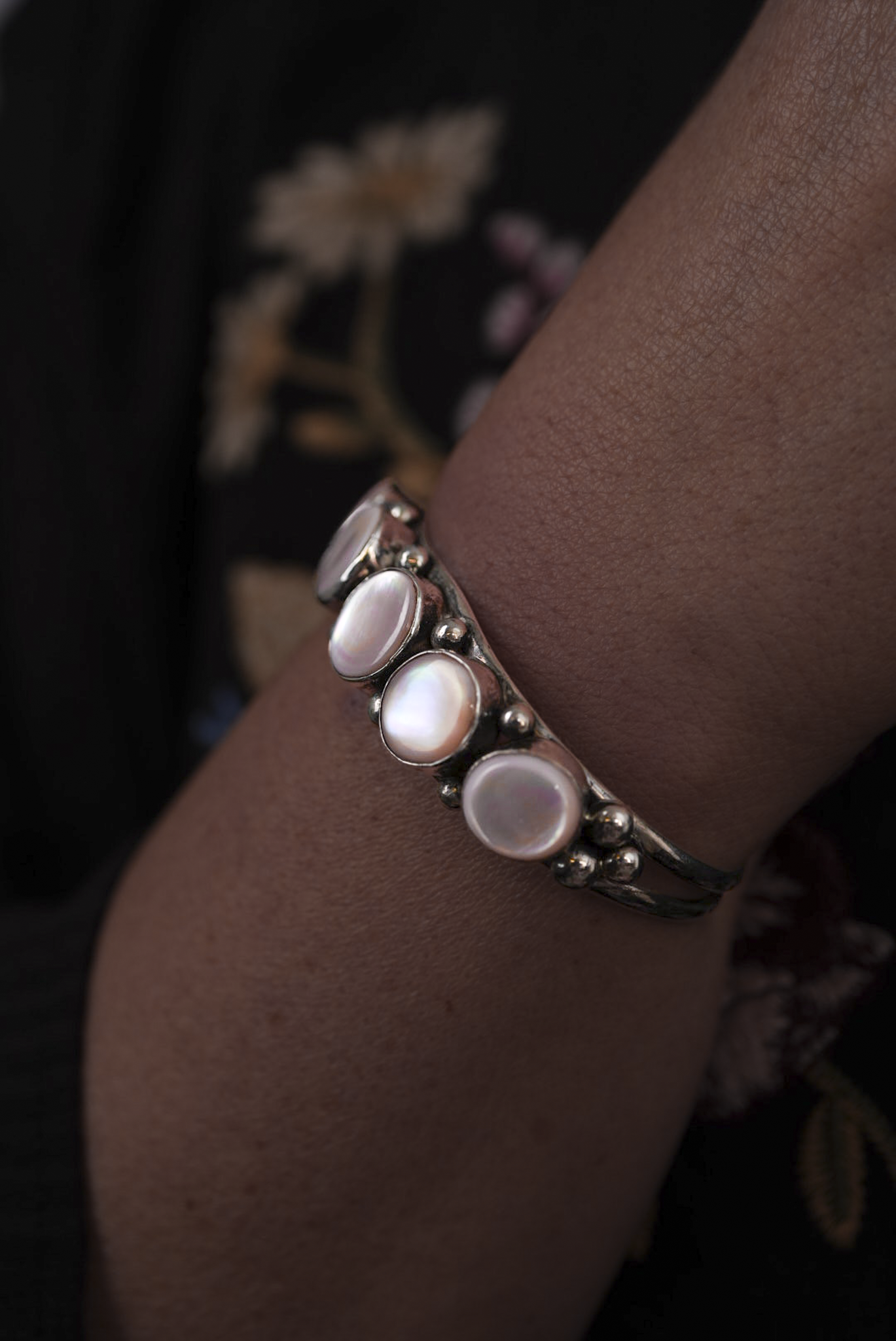 Pink Mother of Pearl Cuff Bracelet