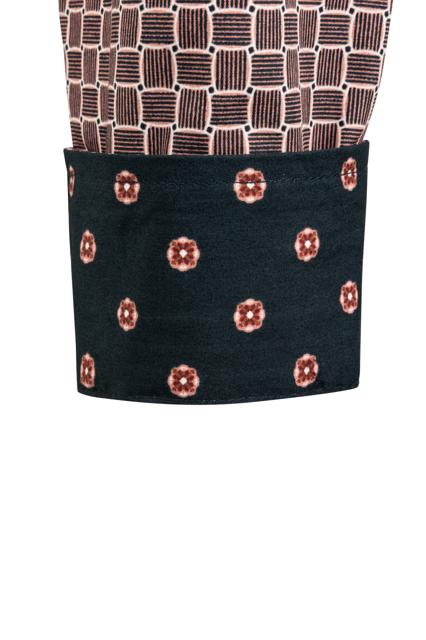 Cinch Button-Front Shirt - Pink