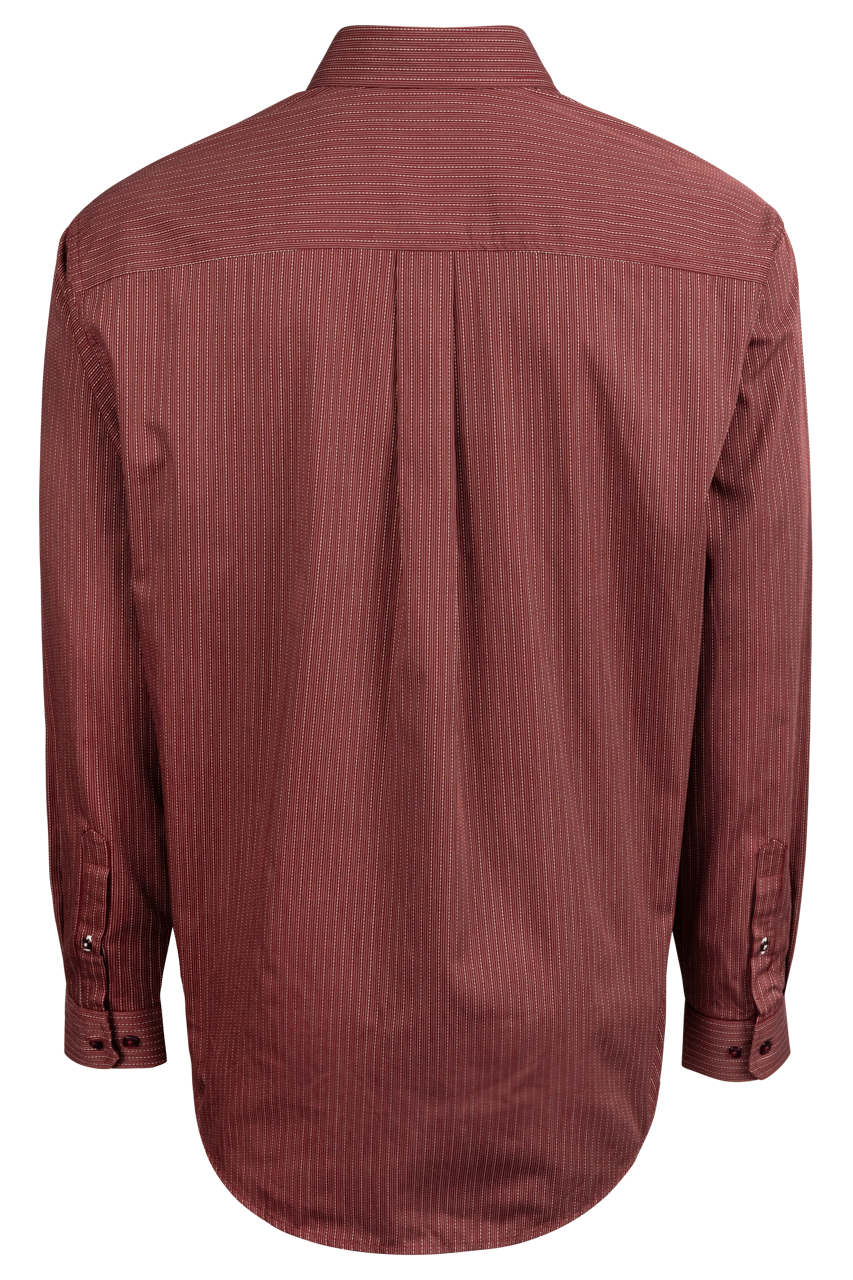 Cinch Button-Front Shirt - Burgundy