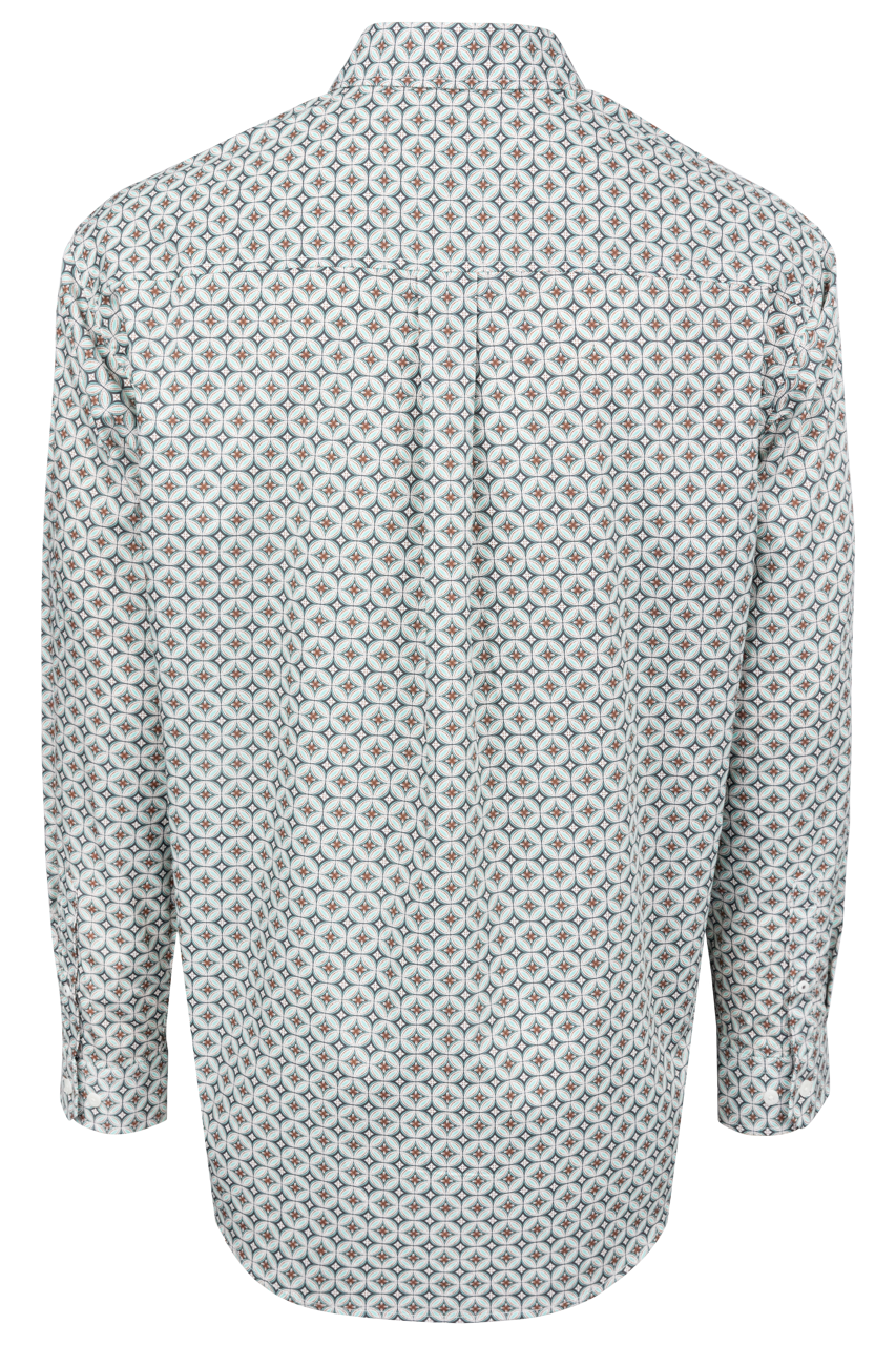 Cinch Foulard Print Button-Front Shirt - Cream