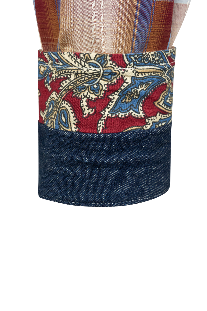 Stetson Men's Classic Plaid Snap Front Shirt - Red