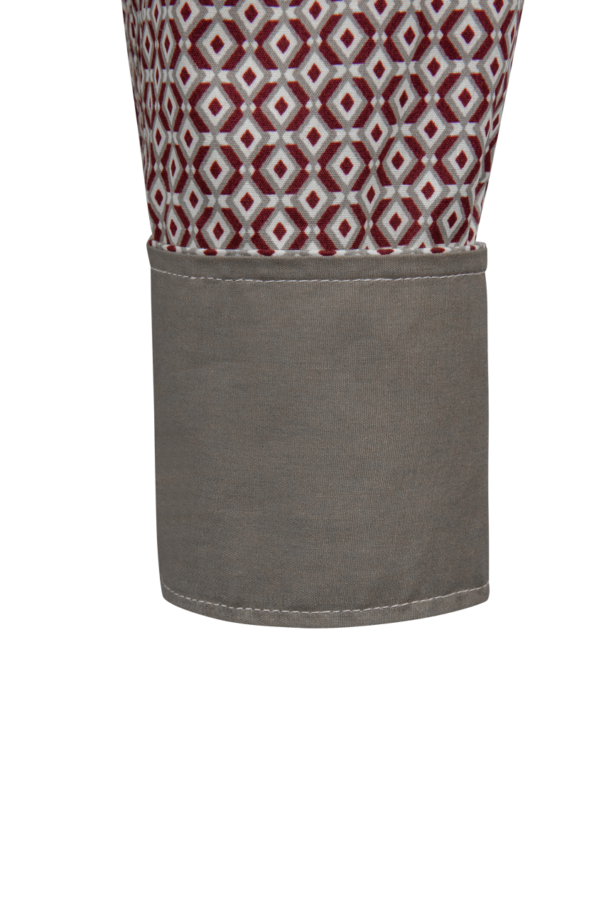 Stetson Men's Snap Front Shirt - Red Diamond