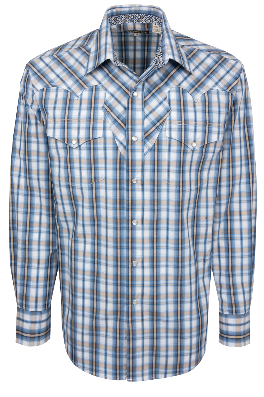 Stetson Vintage Turquoise Snap Western Shirt