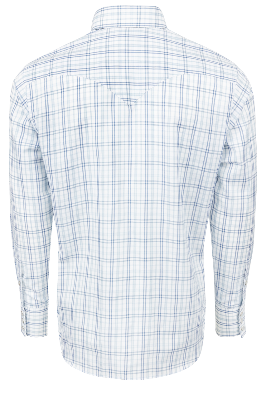 Lyle Lovett for Hamilton Snap Front Shirt - Blue Check