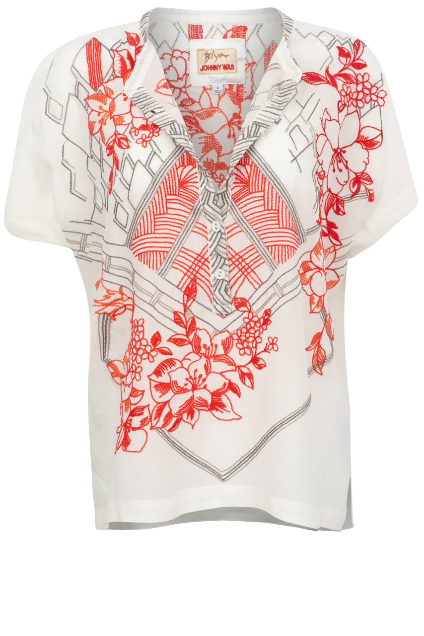 Johnny Was Motubena Silk Blouse