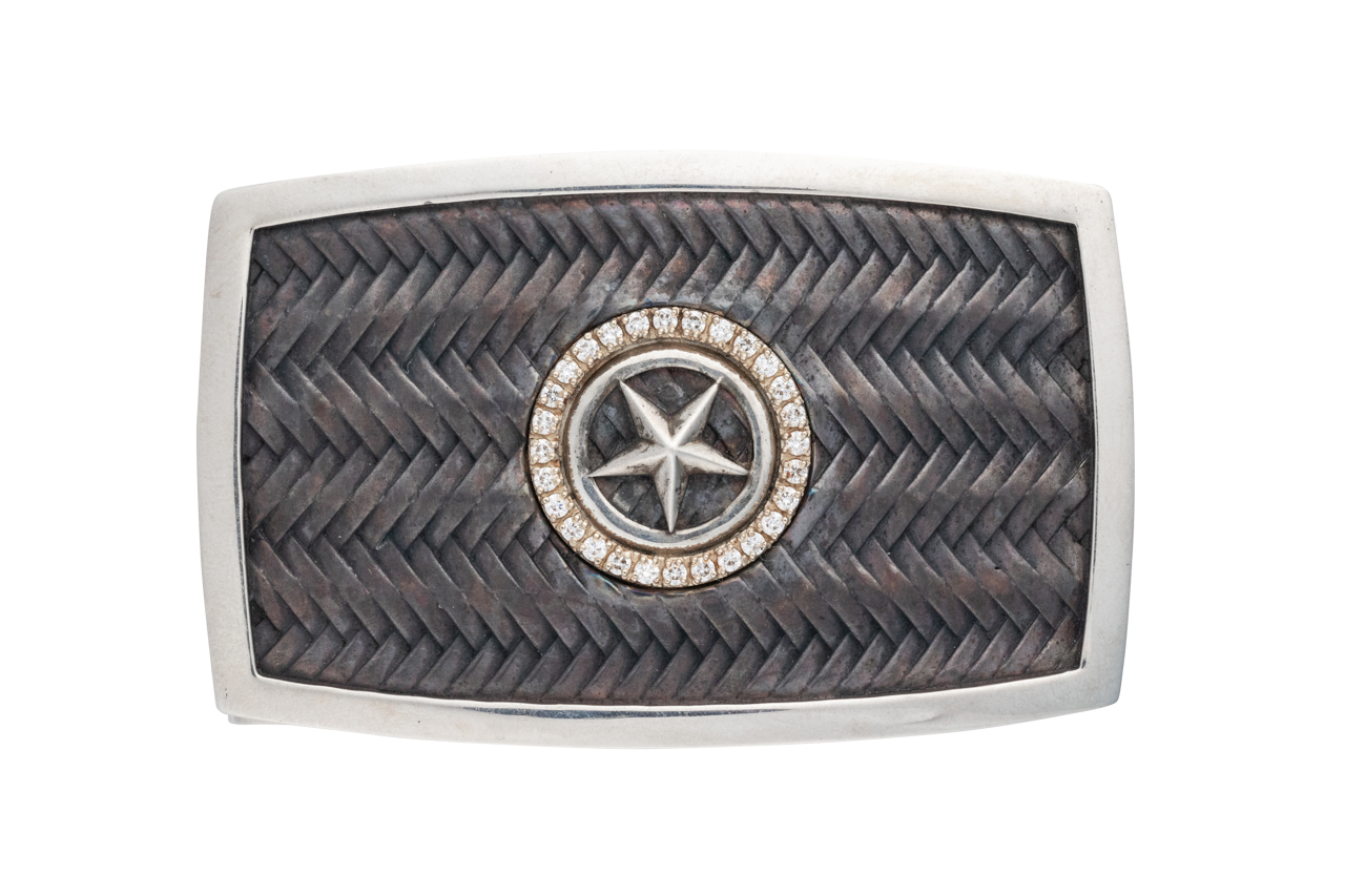 Chacon Star & Diamonds 1.5" Trophy Buckle