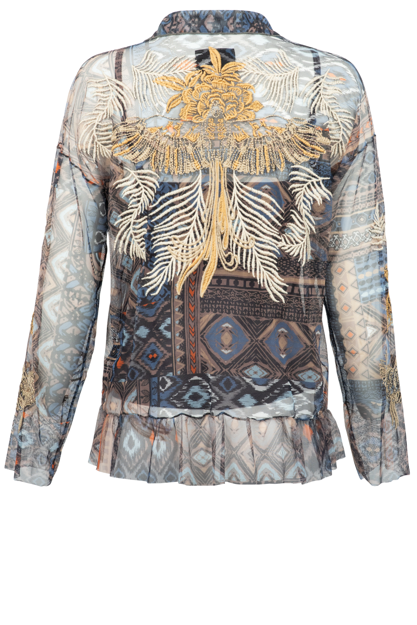 Johnny Was Noemie Mesh Blouse
