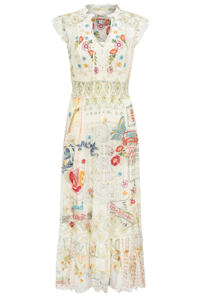 Johnny Was Merida Mesh Western Dress Pinto Ranch