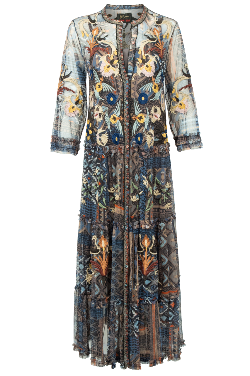 Johnny Was Loane Mesh Maxi Dress