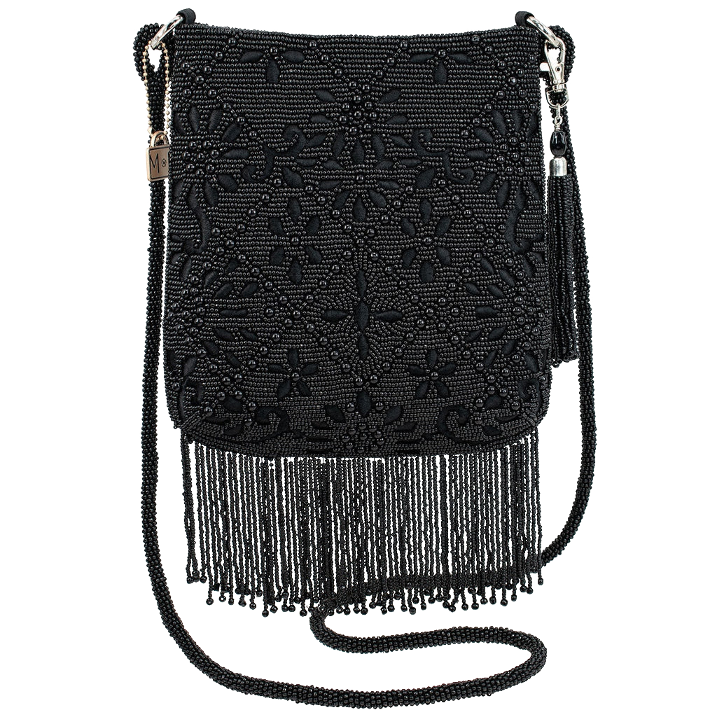 Mary Frances Black Fringe Crossbody Bag Pinto Ranch