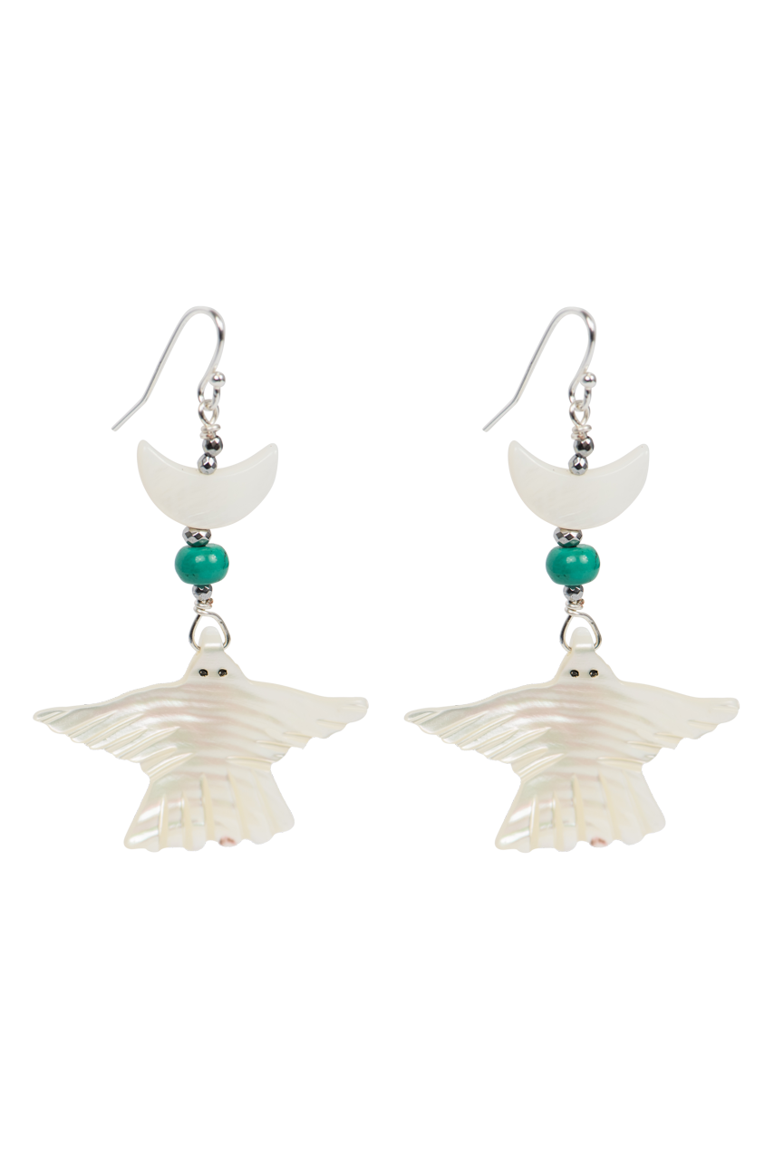 Breathe Deep Thunderbird Moon Earrings