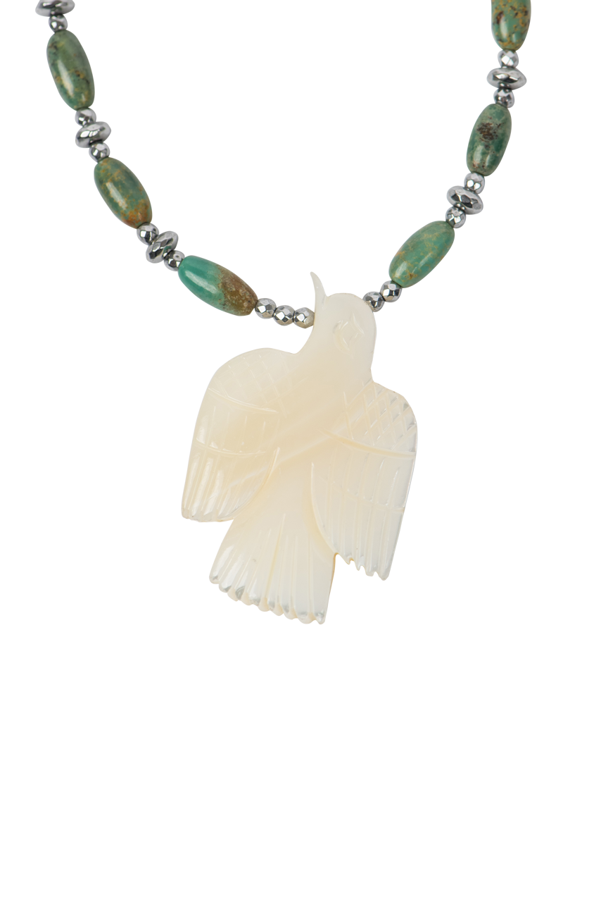 Breathe Deep Turquoise Thunderbird Necklace