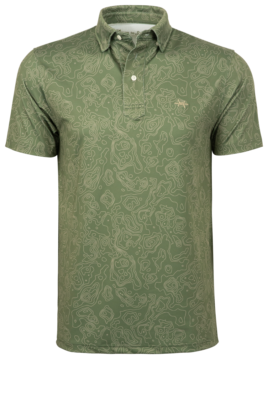 Texas Standard Big Bend Topo Polo Western Shirt | Pinto Ranch Texas Standard Big Bend Topo Polo Western Shirt | Pinto Ranch