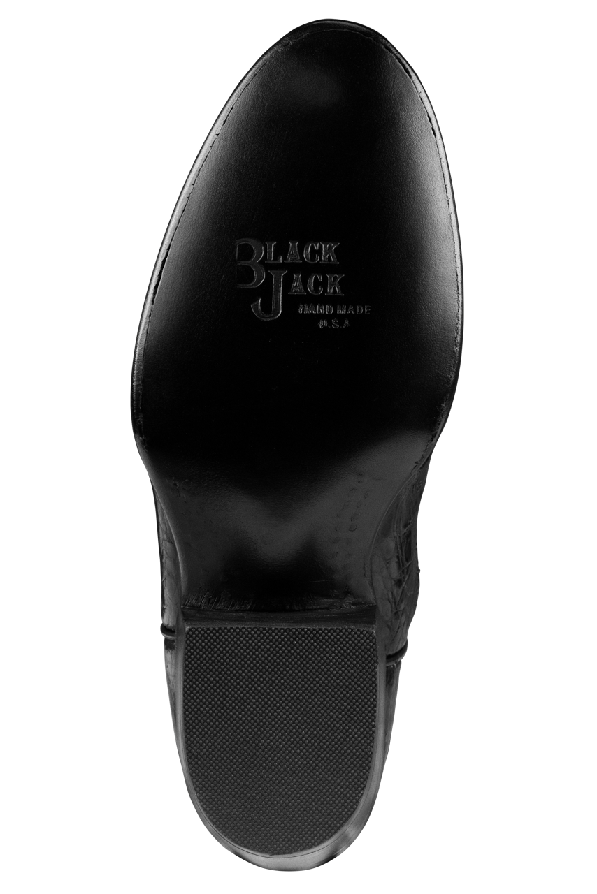 Black Jack Select Caiman Belly Cowboy Boots - Black