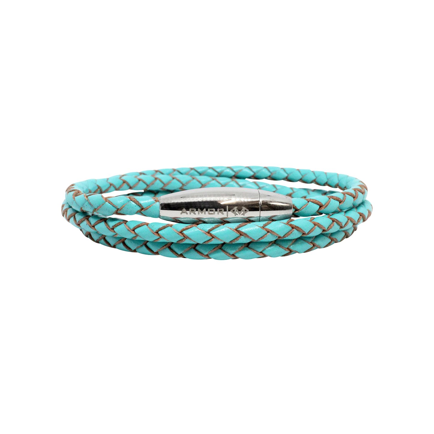 Kenton Michael Braided Turquoise Leather Bracelet