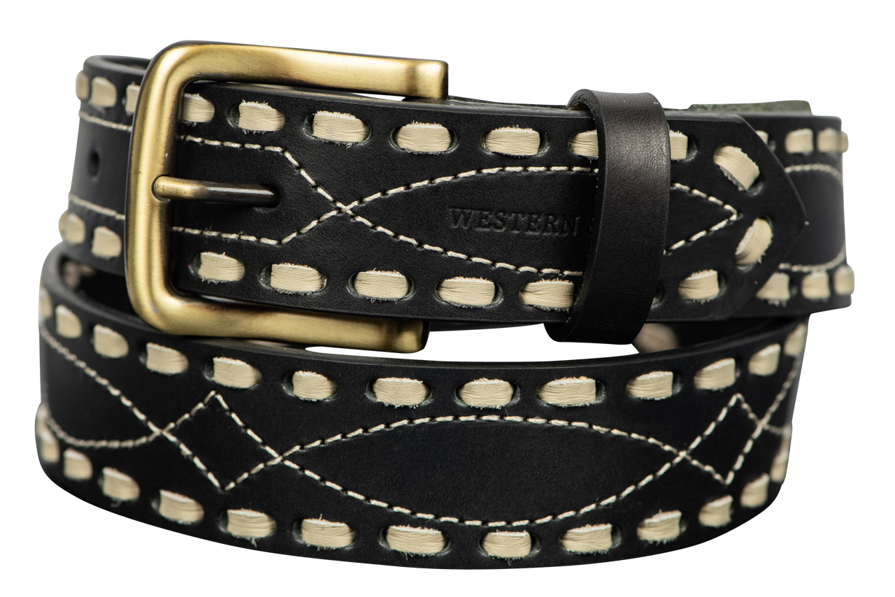 Western & Co. Classic Buckstitch Belt